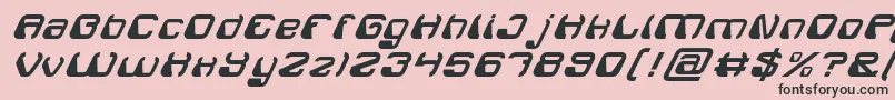 ElectroMagnetItalic-fontti – mustat fontit vaaleanpunaisella taustalla