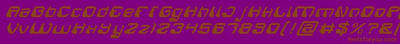 ElectroMagnetItalic Font – Brown Fonts on Purple Background