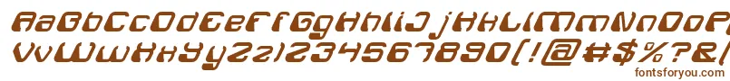 ElectroMagnetItalic-fontti – ruskeat fontit valkoisella taustalla