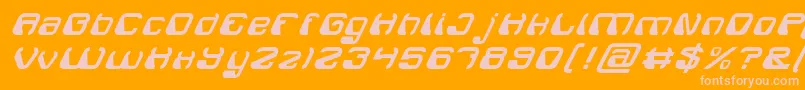 ElectroMagnetItalic Font – Pink Fonts on Orange Background