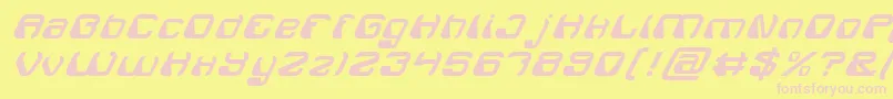 fuente ElectroMagnetItalic – Fuentes Rosadas Sobre Fondo Amarillo