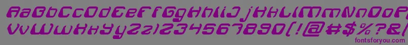 ElectroMagnetItalic Font – Purple Fonts on Gray Background