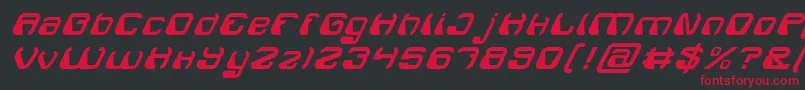 ElectroMagnetItalic-fontti – punaiset fontit mustalla taustalla