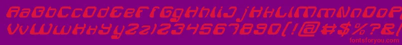 Шрифт ElectroMagnetItalic – красные шрифты на фиолетовом фоне