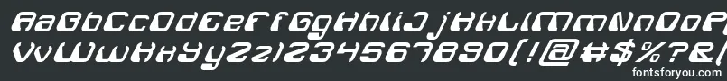 フォントElectroMagnetItalic – 白い文字