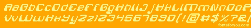 Подробнее о шрифте ElectroMagnetItalic Шрифт ElectroMagnetItalic – жёлтые шрифты на оранжевом фоне