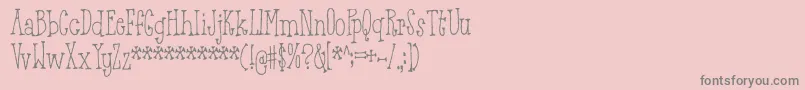 Fonte BreathtakingBeautyDemo – fontes cinzas em um fundo rosa