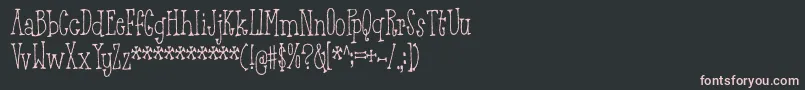 フォントBreathtakingBeautyDemo – 黒い背景にピンクのフォント