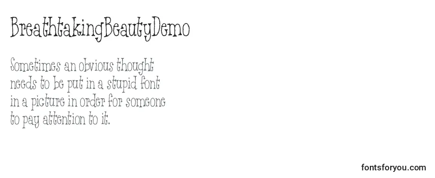 BreathtakingBeautyDemo Font