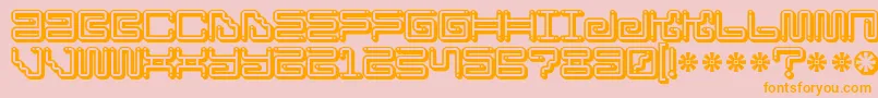 Iron Lounge Smart Dot Font – Orange Fonts on Pink Background