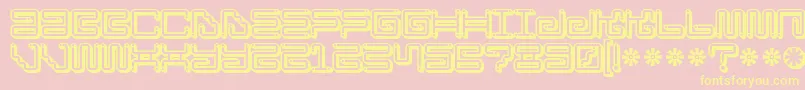 Iron Lounge Smart Dot Font – Yellow Fonts on Pink Background