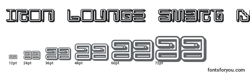 Größen der Schriftart Iron Lounge Smart Dot