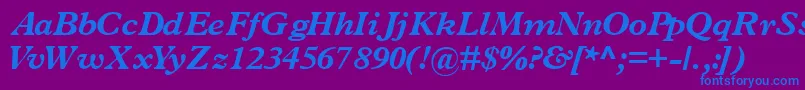 TerminusblacksskItalic Font – Blue Fonts on Purple Background