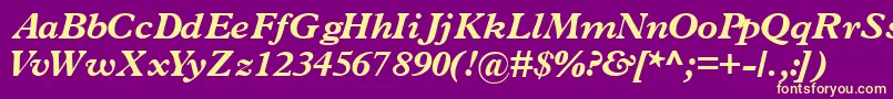 TerminusblacksskItalic Font – Yellow Fonts on Purple Background