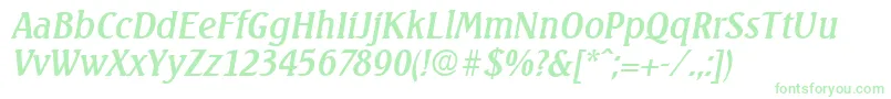 SeagullSerialRegularitalicDb Font – Green Fonts on White Background