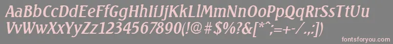 SeagullSerialRegularitalicDb Font – Pink Fonts on Gray Background