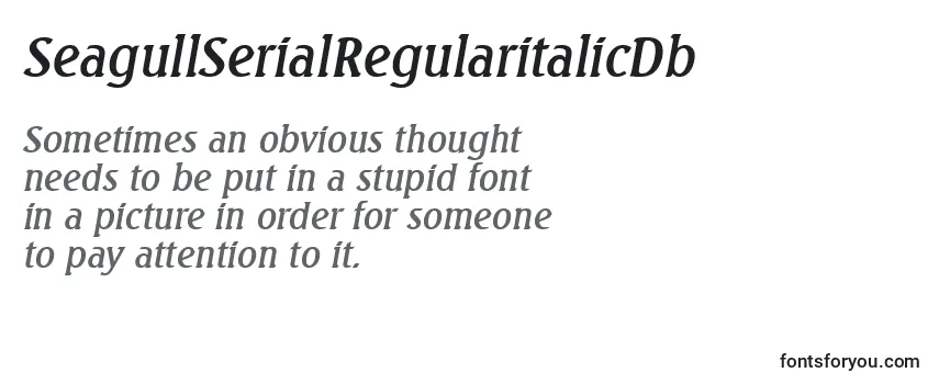 SeagullSerialRegularitalicDb Font