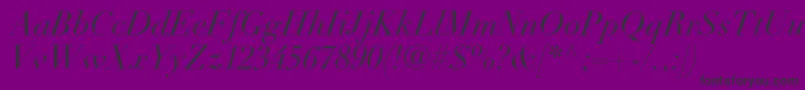 DidotltstdItalic-Schriftart – Schwarze Schriften auf violettem Hintergrund