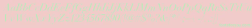 DidotltstdItalic Font – Green Fonts on Pink Background