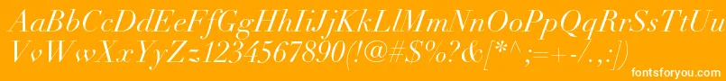 DidotltstdItalic Font – White Fonts on Orange Background