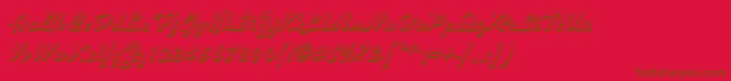 GiulioShadedRegular-Schriftart – Braune Schriften auf rotem Hintergrund