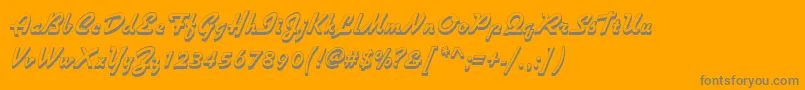 GiulioShadedRegular Font – Gray Fonts on Orange Background