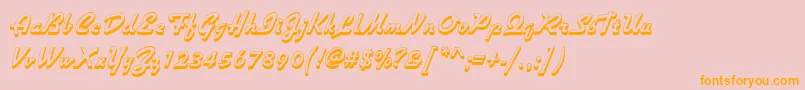 GiulioShadedRegular Font – Orange Fonts on Pink Background