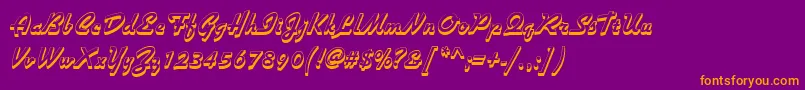 GiulioShadedRegular Font – Orange Fonts on Purple Background