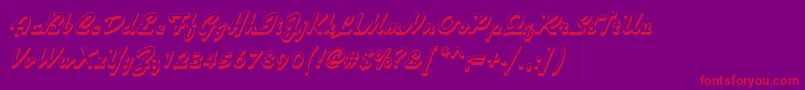 GiulioShadedRegular-Schriftart – Rote Schriften auf violettem Hintergrund