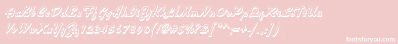 GiulioShadedRegular-Schriftart – Weiße Schriften auf rosa Hintergrund