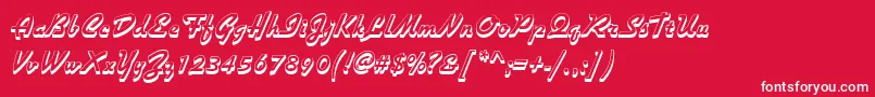 GiulioShadedRegular Font – White Fonts on Red Background