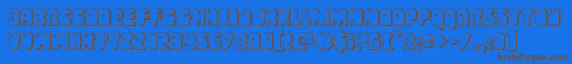 Bubblebutt3D Font – Brown Fonts on Blue Background