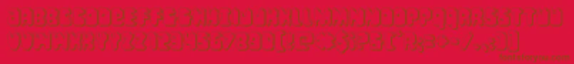 Bubblebutt3D-Schriftart – Braune Schriften auf rotem Hintergrund