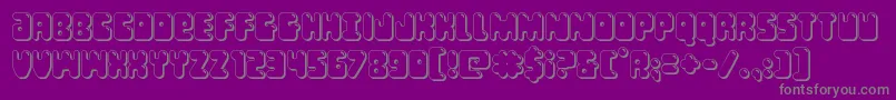 Police Bubblebutt3D – polices grises sur fond violet