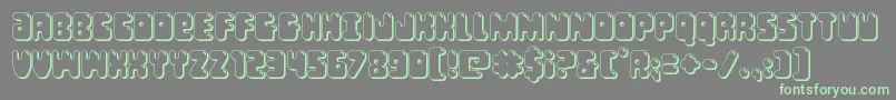 Bubblebutt3D Font – Green Fonts on Gray Background