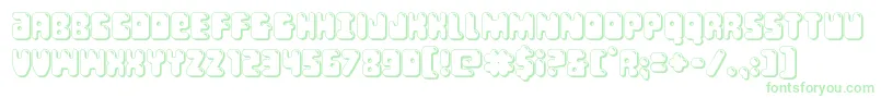 Bubblebutt3D Font – Green Fonts on White Background