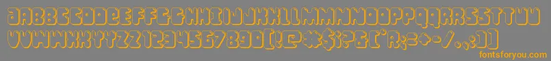 Police Bubblebutt3D – polices orange sur fond gris
