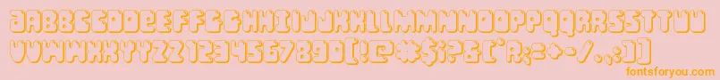 Bubblebutt3D Font – Orange Fonts on Pink Background