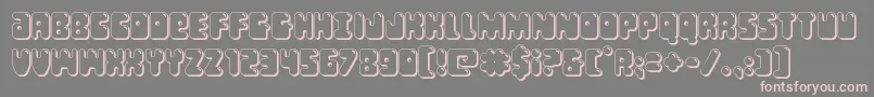 fuente Bubblebutt3D – Fuentes Rosadas Sobre Fondo Gris