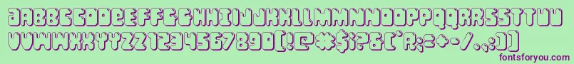 Шрифт Bubblebutt3D – фиолетовые шрифты на зелёном фоне