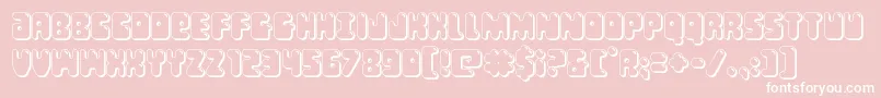 Bubblebutt3D Font – White Fonts on Pink Background