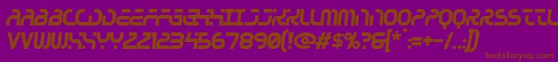 Greenhouse Font – Brown Fonts on Purple Background