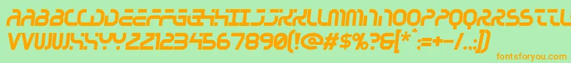 Greenhouse Font – Orange Fonts on Green Background