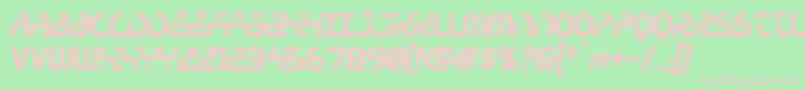 フォントGreenhouse – 緑の背景にピンクのフォント
