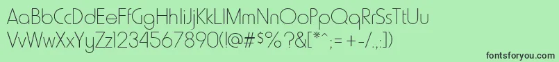 HammerThin Font – Black Fonts on Green Background