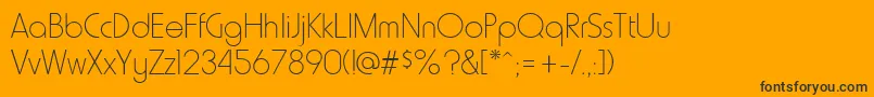 HammerThin-fontti – mustat fontit oranssilla taustalla