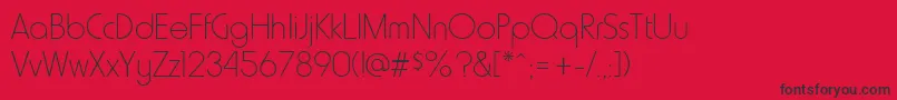 HammerThin Font – Black Fonts on Red Background