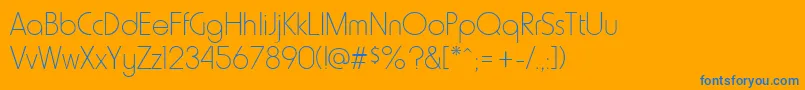 Weitere Informationen zur HammerThin-Schriftart HammerThin-Schriftart – Blaue Schriften auf orangefarbenem Hintergrund