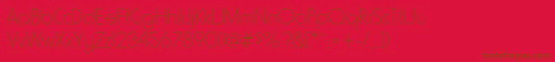 fuente HammerThin – Fuentes Marrones Sobre Fondo Rojo