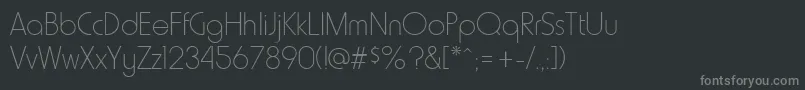 HammerThin Font – Gray Fonts on Black Background